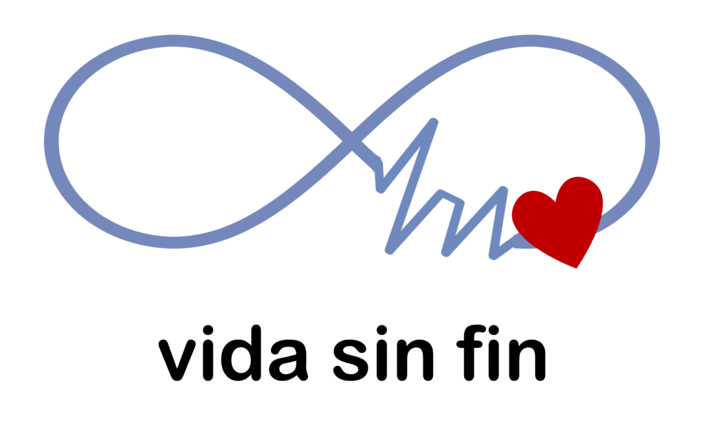 logo vida sin fin com nome negro